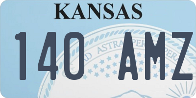 KS license plate 140AMZ