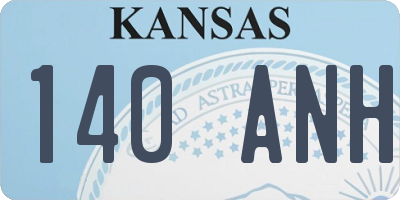 KS license plate 140ANH