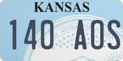 KS license plate 140AOS