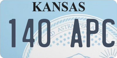 KS license plate 140APC