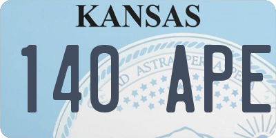 KS license plate 140APE
