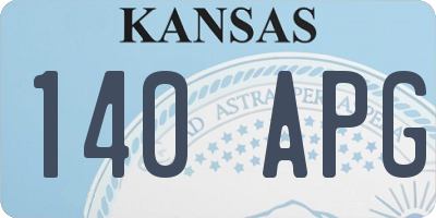 KS license plate 140APG