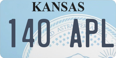 KS license plate 140APL