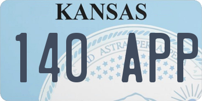 KS license plate 140APP