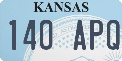 KS license plate 140APQ