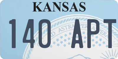 KS license plate 140APT