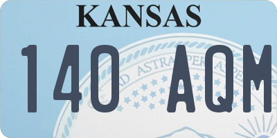 KS license plate 140AQM