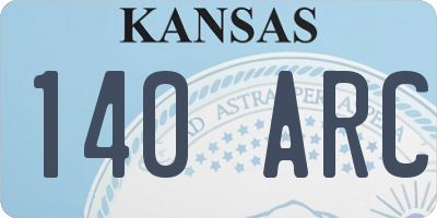 KS license plate 140ARC