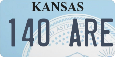 KS license plate 140ARE
