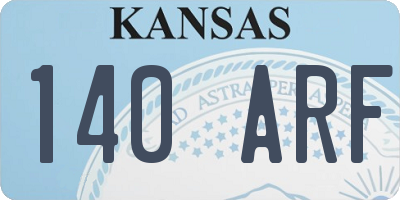 KS license plate 140ARF