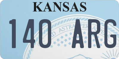 KS license plate 140ARG