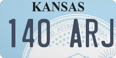 KS license plate 140ARJ