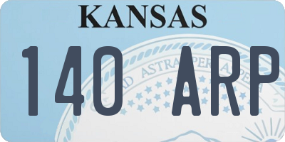 KS license plate 140ARP