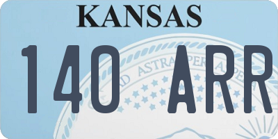 KS license plate 140ARR