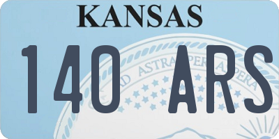 KS license plate 140ARS