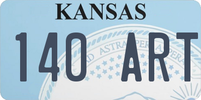KS license plate 140ART