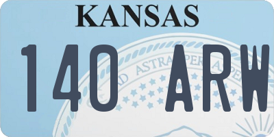 KS license plate 140ARW