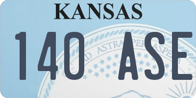 KS license plate 140ASE