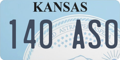KS license plate 140ASO