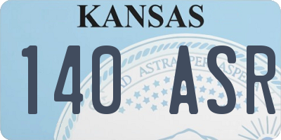 KS license plate 140ASR