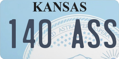 KS license plate 140ASS