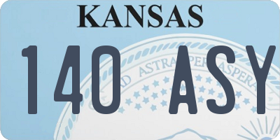 KS license plate 140ASY
