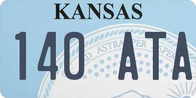 KS license plate 140ATA