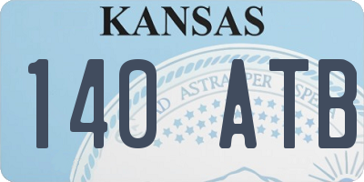 KS license plate 140ATB