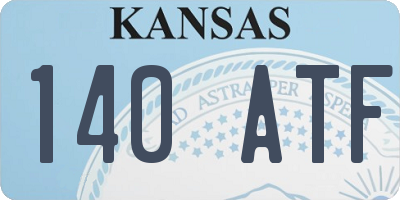 KS license plate 140ATF
