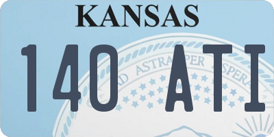 KS license plate 140ATI