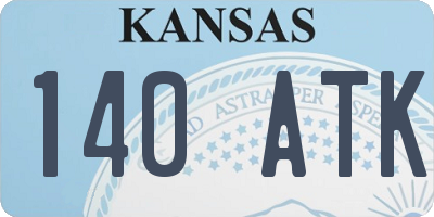 KS license plate 140ATK