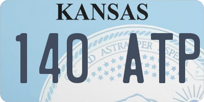 KS license plate 140ATP