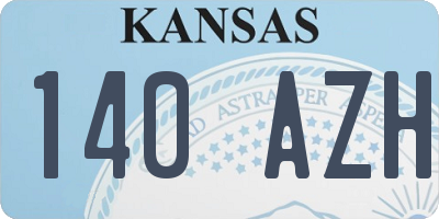 KS license plate 140AZH
