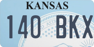 KS license plate 140BKX