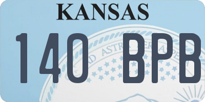 KS license plate 140BPB