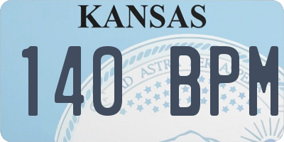 KS license plate 140BPM