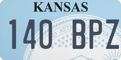 KS license plate 140BPZ