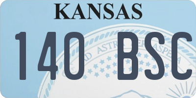 KS license plate 140BSC