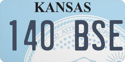 KS license plate 140BSE