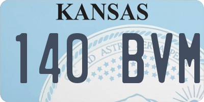 KS license plate 140BVM