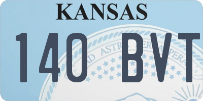 KS license plate 140BVT