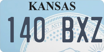 KS license plate 140BXZ