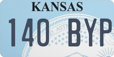 KS license plate 140BYP