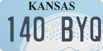 KS license plate 140BYQ