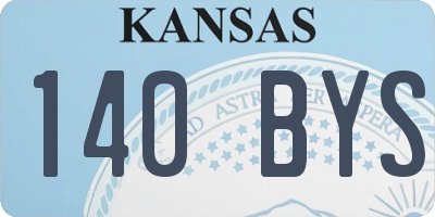 KS license plate 140BYS