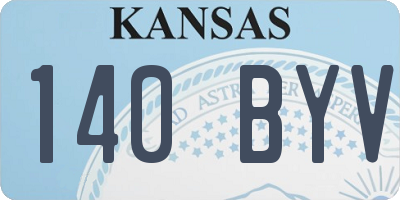 KS license plate 140BYV