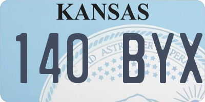 KS license plate 140BYX