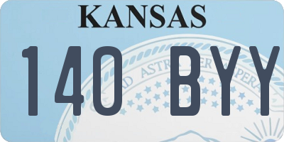 KS license plate 140BYY