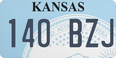 KS license plate 140BZJ
