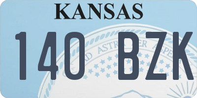 KS license plate 140BZK